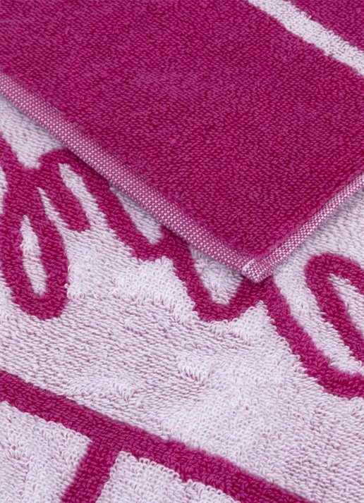 KENZO K Tatami strandlaken 90 x 170 cm - achterkant 2 fuchsia