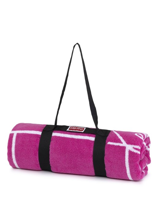 KENZO K Tatami strandlaken 90 x 170 cm - detail fuchsia