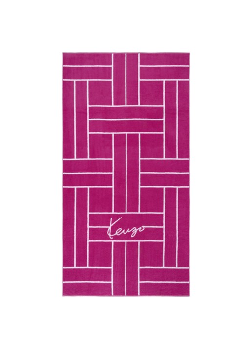 KENZO K Tatami strandlaken 90 x 170 cm - voorkant 3 fuchsia
