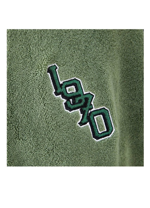 KENZO K Vtiger badjas van  katoen met logoprint - detail groen