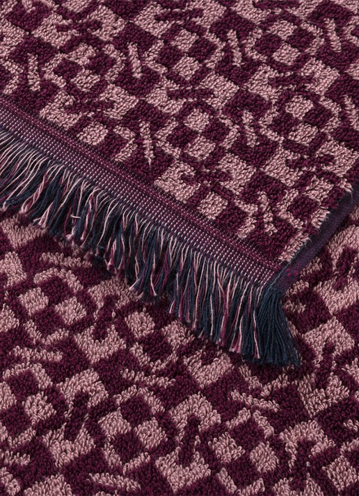 KENZO Kenzoka badhanddoek 90 x 150 cm - detail aubergine