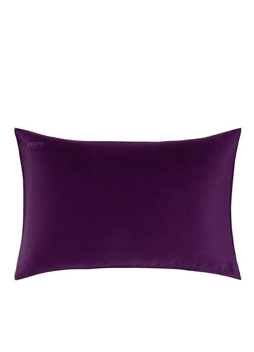 KENZO KZ Iconic kussensloop van lyocell 300TC - voorkant aubergine