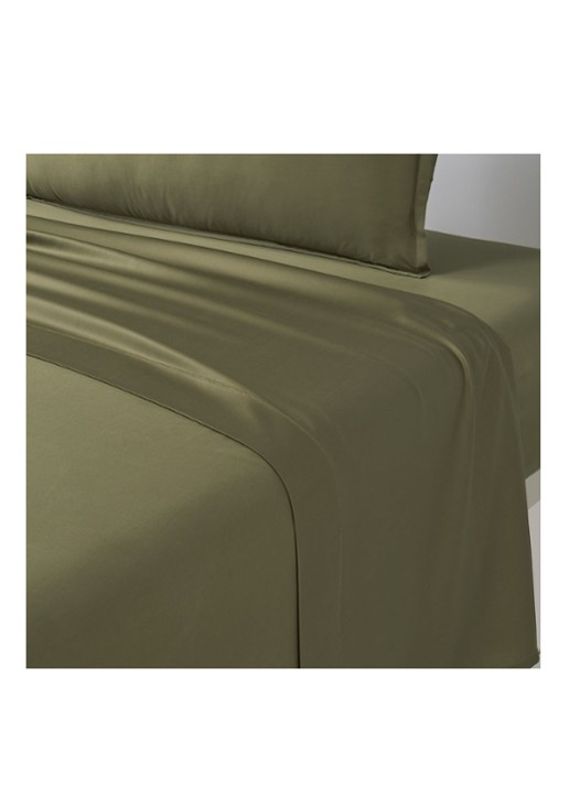 KENZO KZ Iconic laken van katoensatijn 300TC - voorkant 2 camel