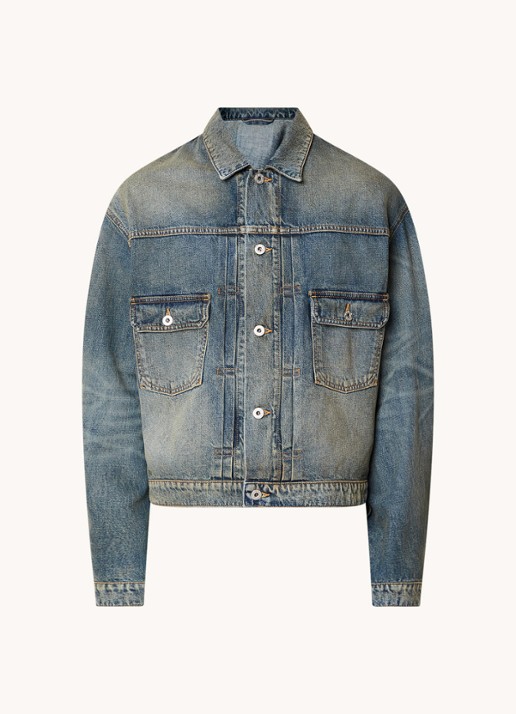 KENZO Oversized spijkerjas met borstzakken - voorkant 2 indigo