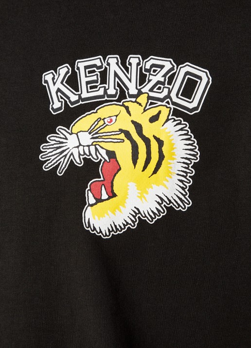 KENZO T-shirt met logoprint - detail 4 zwart