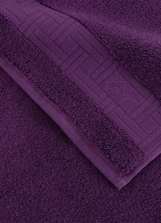 KENZO Weave badhanddoek - 70 x 140 cm - voorkant 3 aubergine