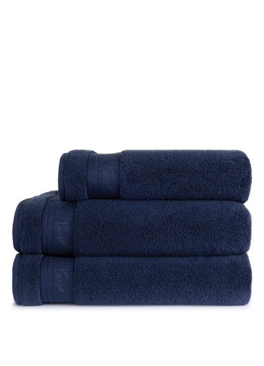 KENZO Weave gastendoek - 45 x 70 cm - achterkant 3 donkerblauw