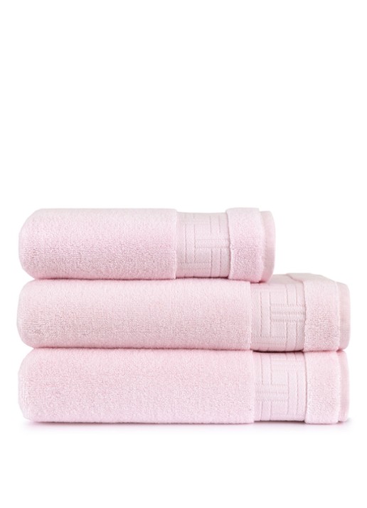 KENZO Weave gastendoek - 45 x 70 cm - achterkant lichtroze