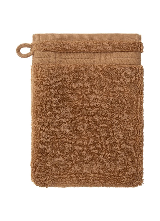 KENZO Weave washand - 16 x 22 cm - voorkant camel