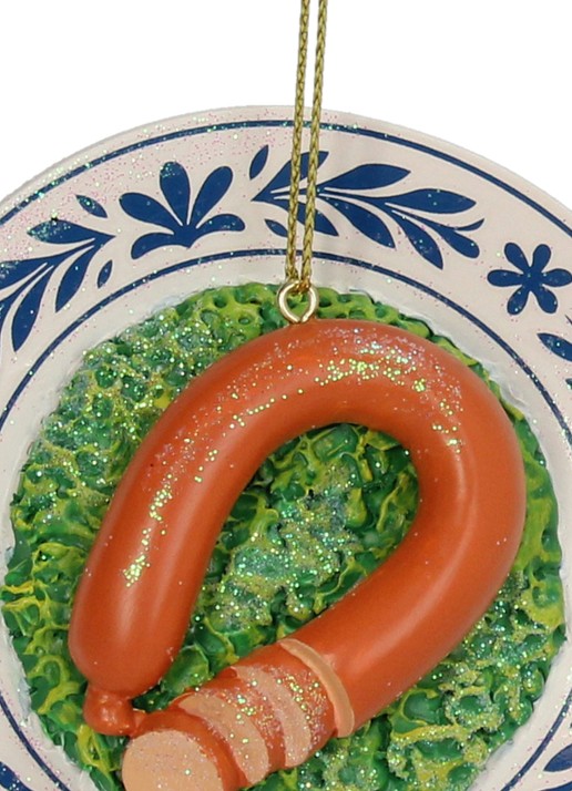 Kersten Boerenkool Stampot kersthanger 8 cm - detail 2 blauw