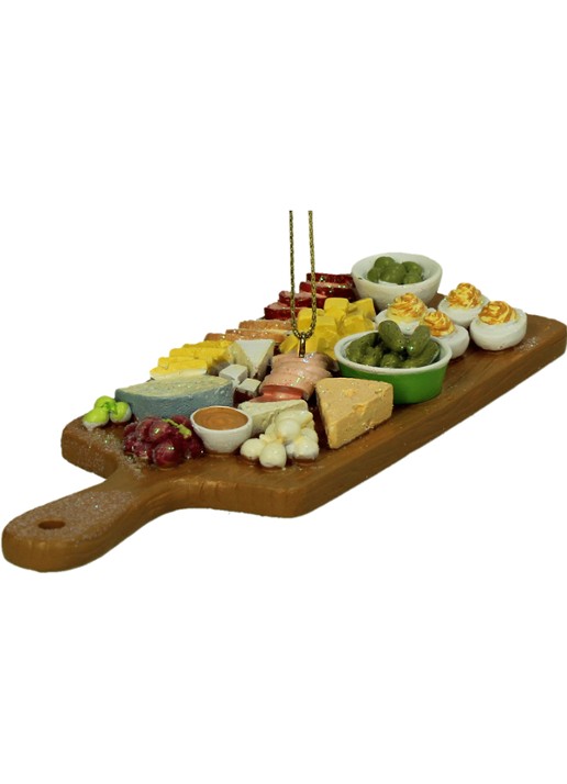 Kersten Borrelplank kersthanger 10 cm - voorkant 2 bruin