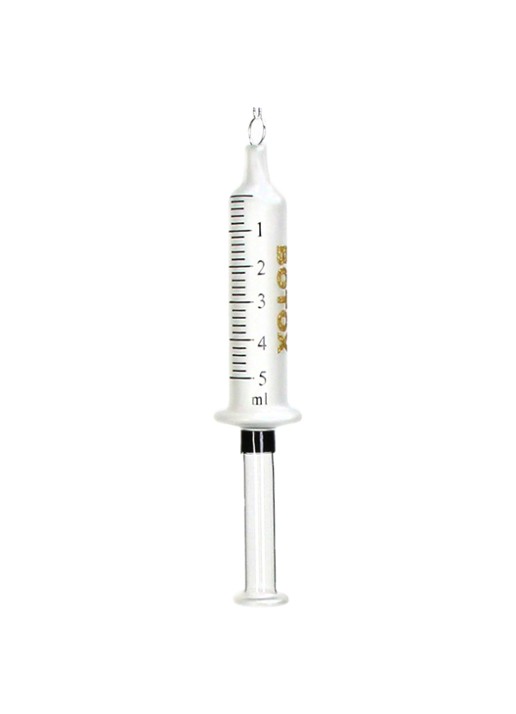 Kersten Botox Spuit kersthanger 16,4 cm - voorkant transparant
