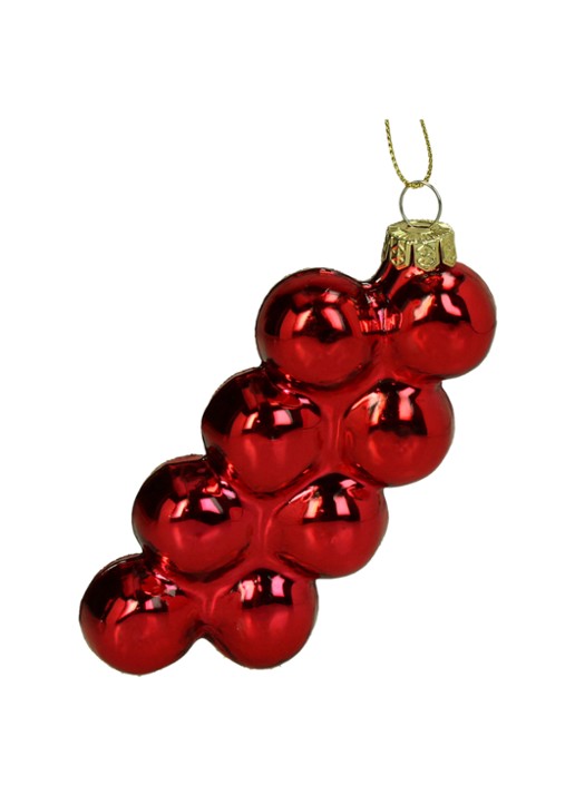 Kersten Cherrytomaat kersthanger 12,4 cm - achterkant 3 rood
