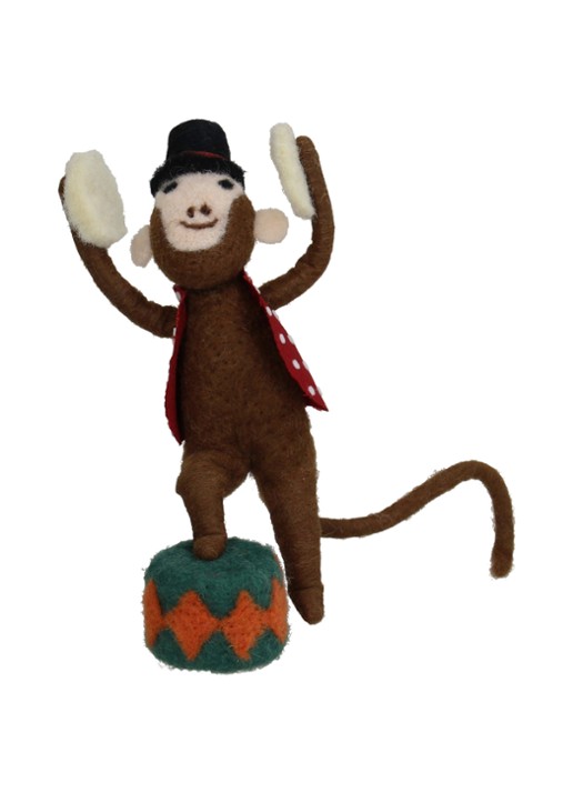 Kersten Circus Aap kersthanger 15 cm