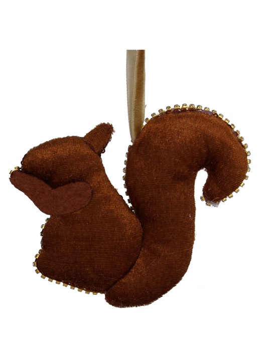 Kersten Eekhoorn kersthanger 12,7 cm - achterkant 2 bruin