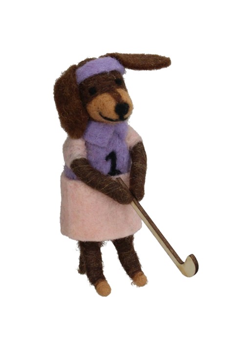 Kersten Hockey Hond kersthanger 12 cm