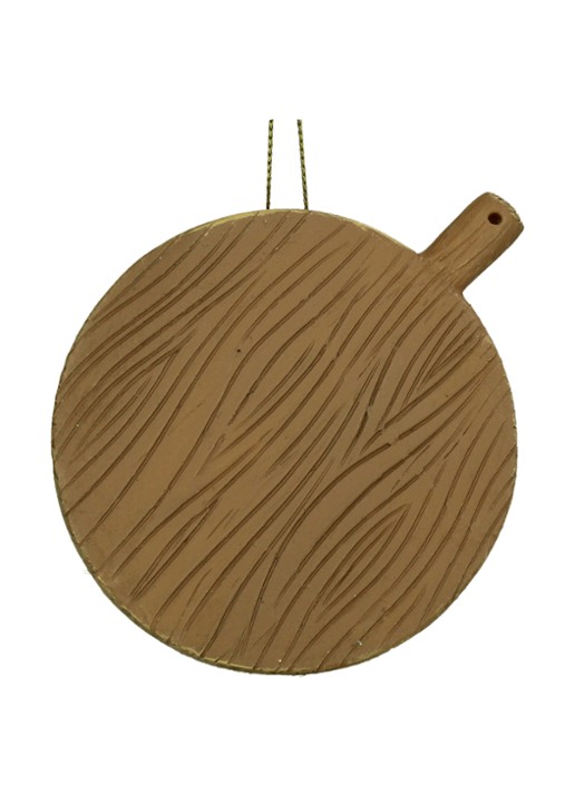 Kersten Italiaanse Pizza kersthanger 10,4 cm - achterkant bruin