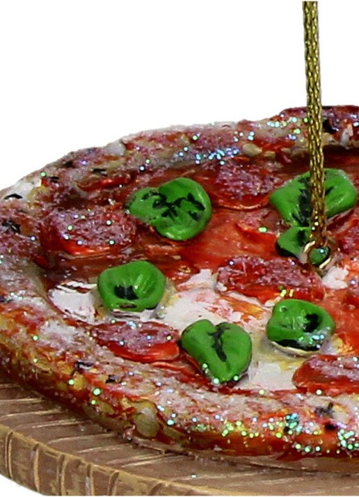 Kersten Italiaanse Pizza kersthanger 10,4 cm - detail 4 bruin