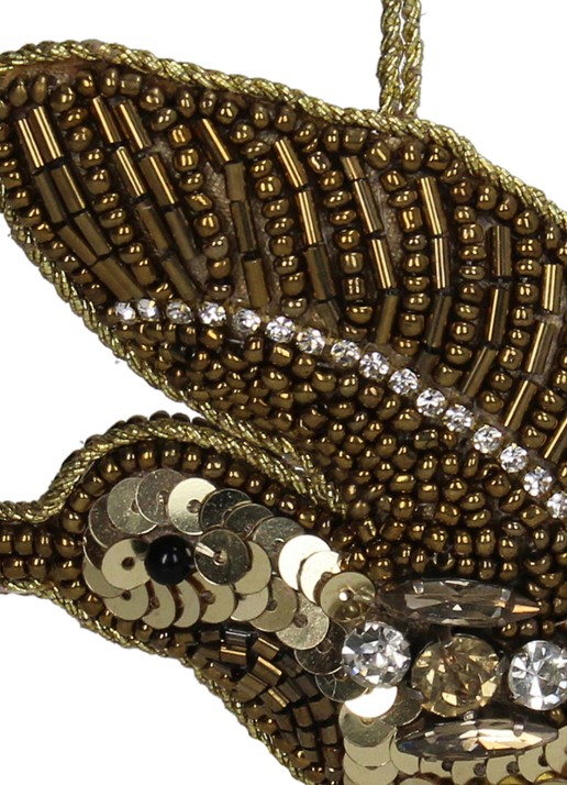 Kersten Kolibrie kersthanger 11 cm - detail 2 goud