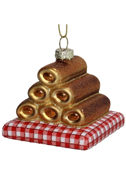 Kersten Worstenbroodje kersthanger 6,3 cm