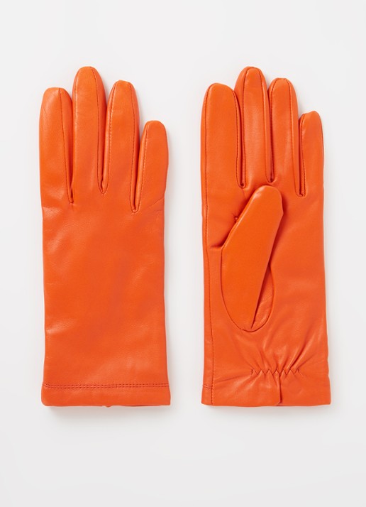 Kessler Chelsea Touch handschoenen van leer - voorkant donkeroranje