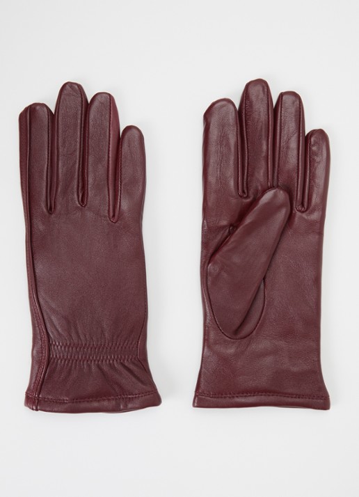 Kessler Sadie handschoenen van leer - voorkant bordeauxrood