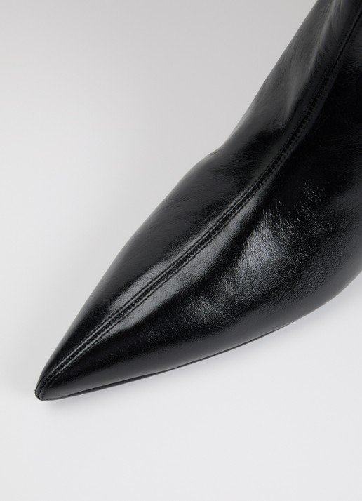 Khaite Andee laars van kalfsleer - detail 3 zwart