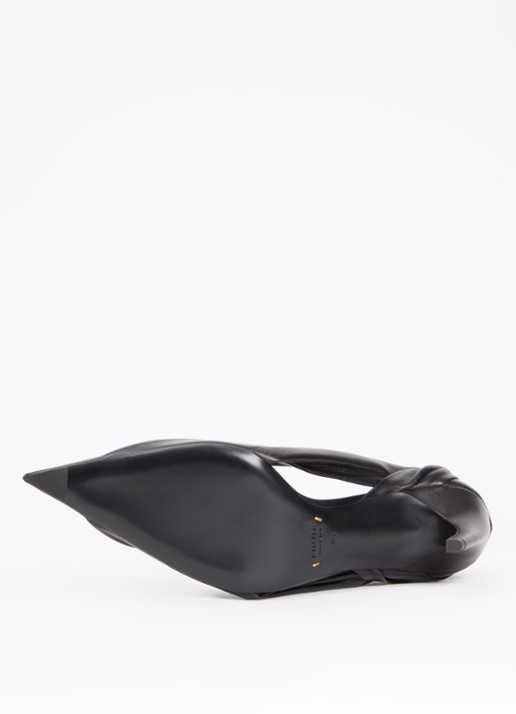 Khaite Eve pump van kalfsleer - detail 3 zwart