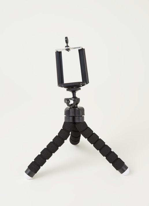 Kikkerland Telefoon tripod - voorkant 2 zwart