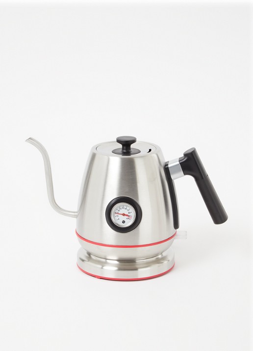 Kilner Gooseneck Pour Over waterkoker 1 liter - voorkant 2 zilver
