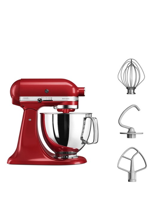 KitchenAid Artisan keukenmachine met kantelbare kop 4,8 liter 5KSM125EER - Keizerrood - detail keizerrood