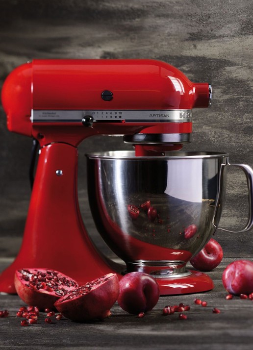 KitchenAid Artisan keukenmachine met kantelbare kop 4,8 liter 5KSM125EER - Keizerrood - voorkant 3 keizerrood