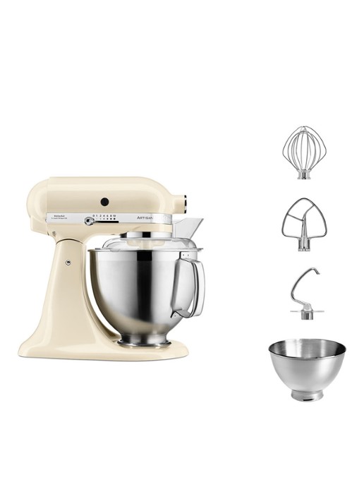 KitchenAid Artisan keukenmachine met kantelbare kop 4,8 liter 5KSM185PSEAC - Amandelwit - detail 4 creme