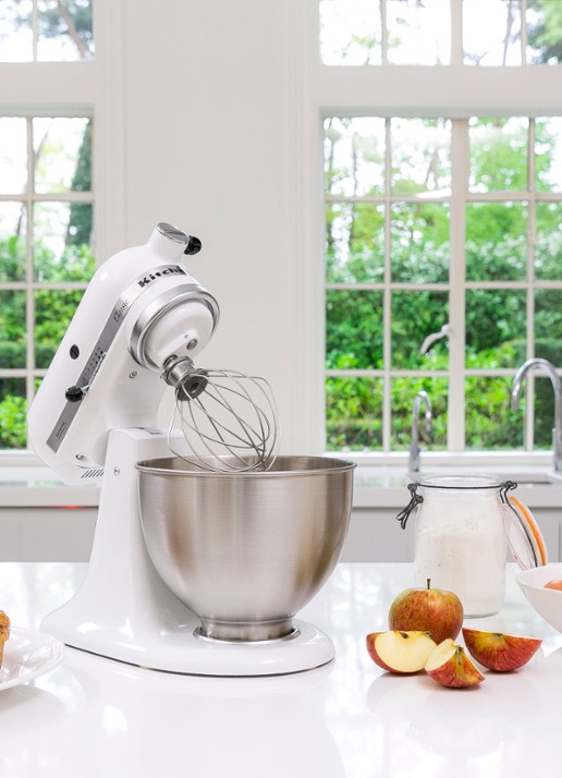 KitchenAid Classic keukenmachine 4,3 liter 5K45SSEWH - Wit - voorkant 2 wit