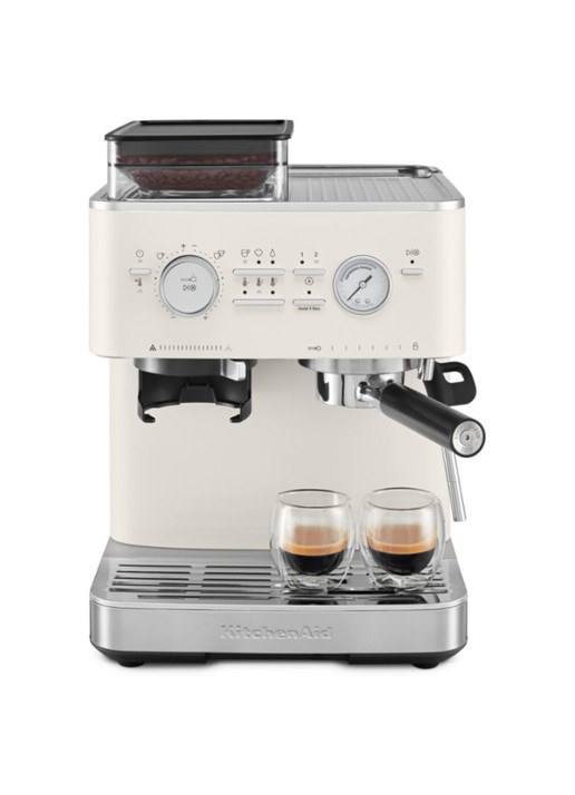 KitchenAid Halfautomatische espressomachine met koffiemolen - detail 5 wit