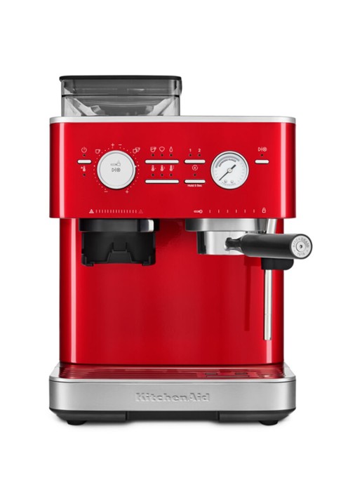 KitchenAid Halfautomatische espressomachine met koffiemolen - detail 2 rood
