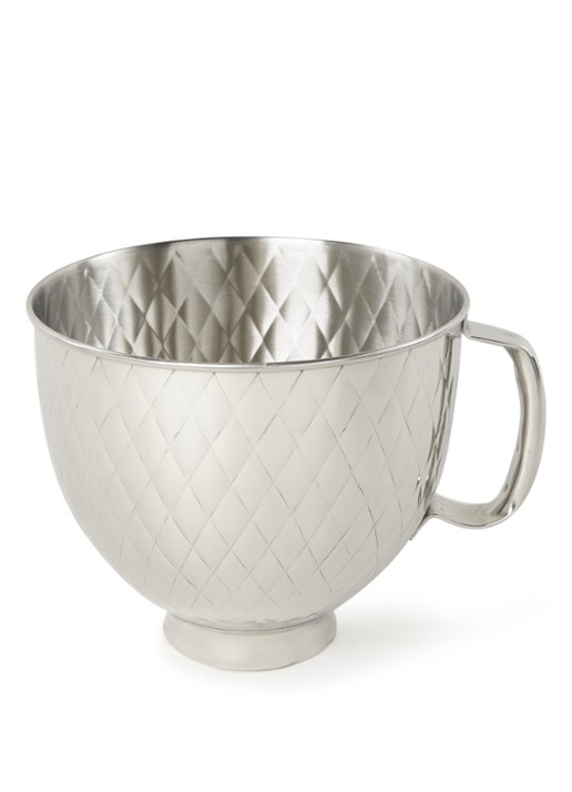 KitchenAid Quilted beslagkom 4,8 liter KSM5SSBQB - voorkant zilver