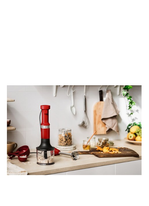 KitchenAid Staafmixer 5-delig 5KHBV83 - Keizerrood - voorkant 5 steenrood