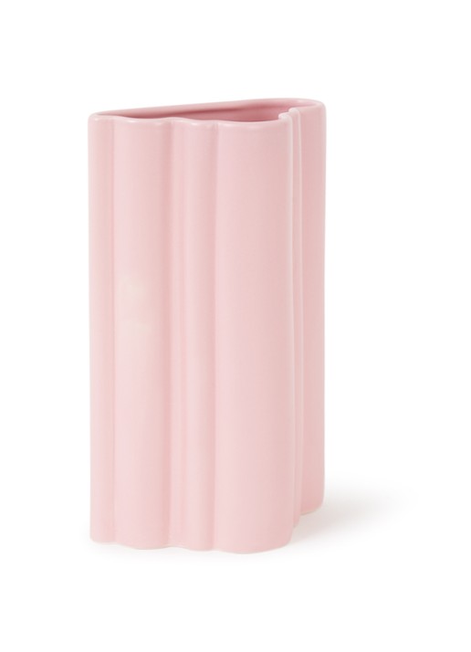 &Klevering Billow vaas 27 cm - voorkant roze