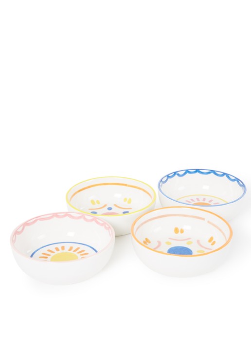 &Klevering Boavista kom 12,5 cm set van 4 - voorkant wit