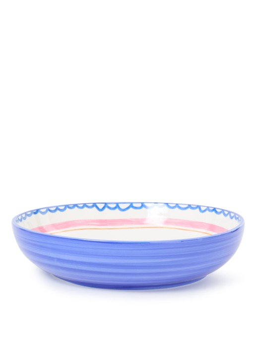 &Klevering Boavista saladeschaal 30 cm - voorkant kobaltblauw