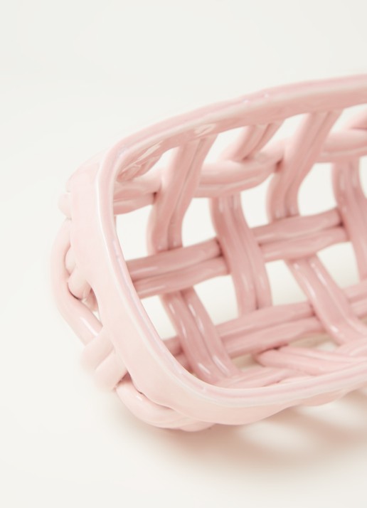 &Klevering Broodmand 31,5 x 12 cm - detail lichtroze