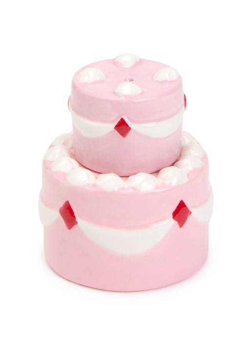 &Klevering Cake peper- en zoutmolen 2-delig - voorkant roze