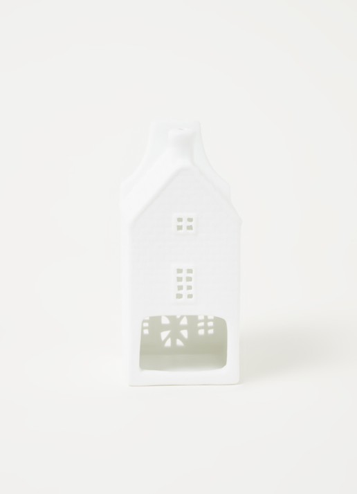 &Klevering Canal house waxinelichthouder 12,5 cm - detail wit