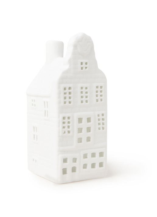 &Klevering Canal house waxinelichthouder 12,5 cm - voorkant 2 wit