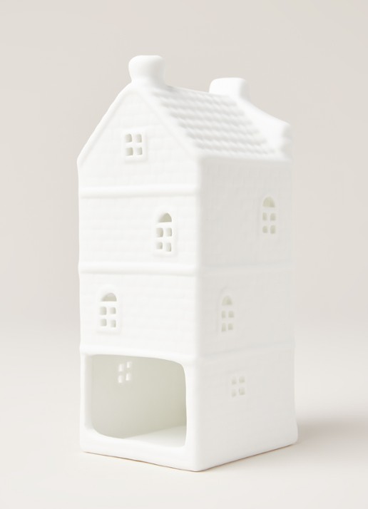 &Klevering Canal house waxinelichthouder 13,5 cm - detail 3 wit
