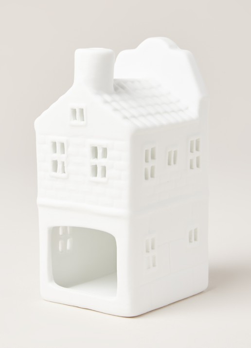 &Klevering Canal house waxinelichthouder 13,5 cm - detail 3 wit