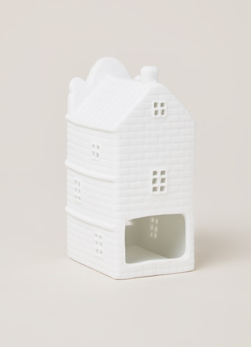 &Klevering Canal house waxinelichthouder 13 cm - detail 3 wit