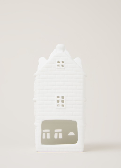 &Klevering Canal house waxinelichthouder 13 cm - detail 4 wit
