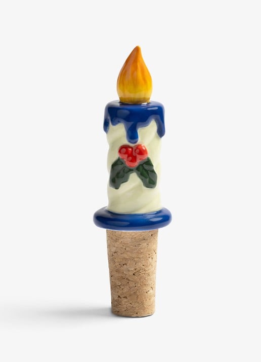 &Klevering Candle flesstopper  - voorkant blauw